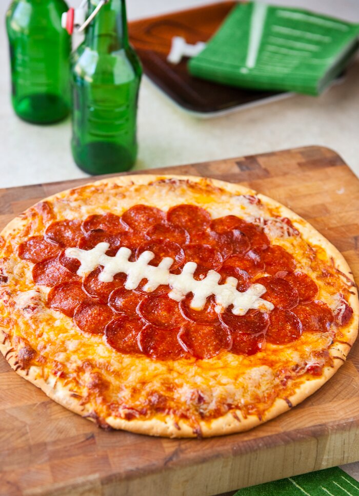 Football Pizza - perfect for a football party!