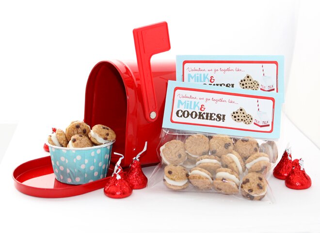 Milk and Cookies Free Valentine Printable