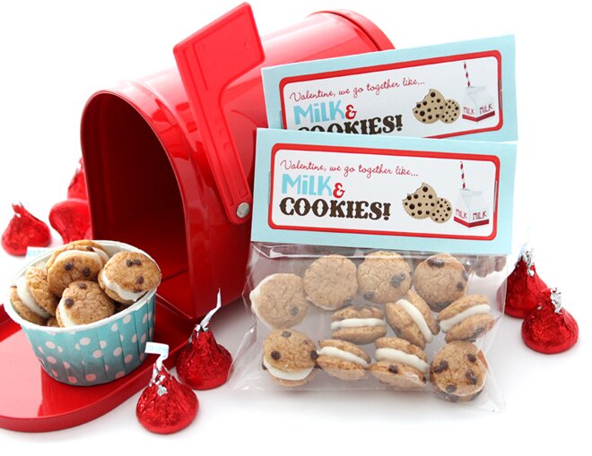 Milk and Cookies Free Valentine Printable